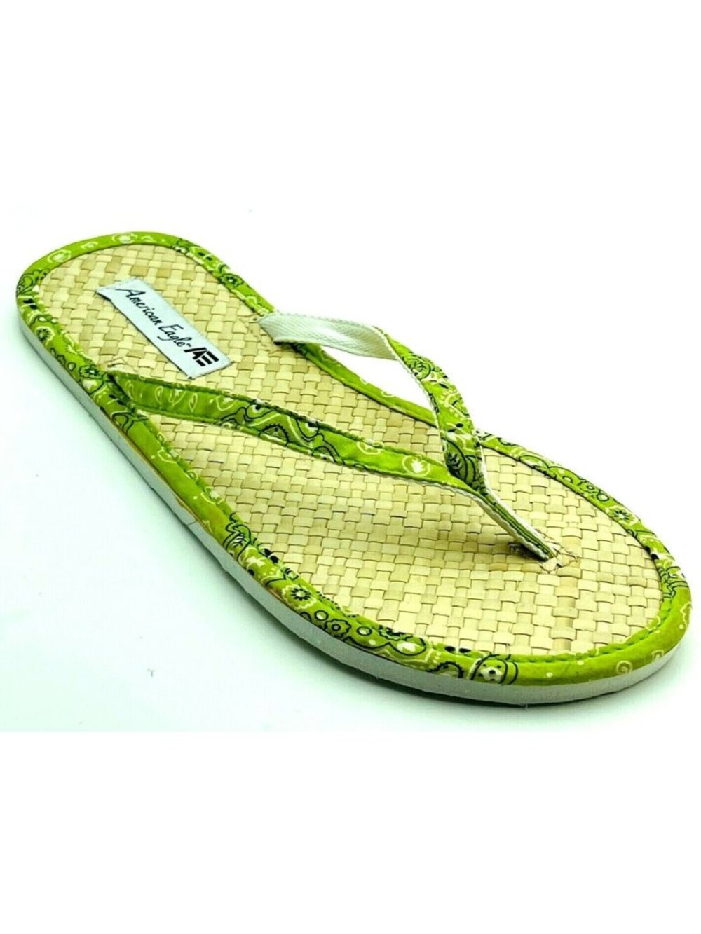 American Eagle Womens Shoes Sz 7/8 Green Thongs